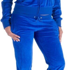Warm Women's Two-Piece Jogging Suit - Velour Hoodie & Sweatpants | Royal Blue